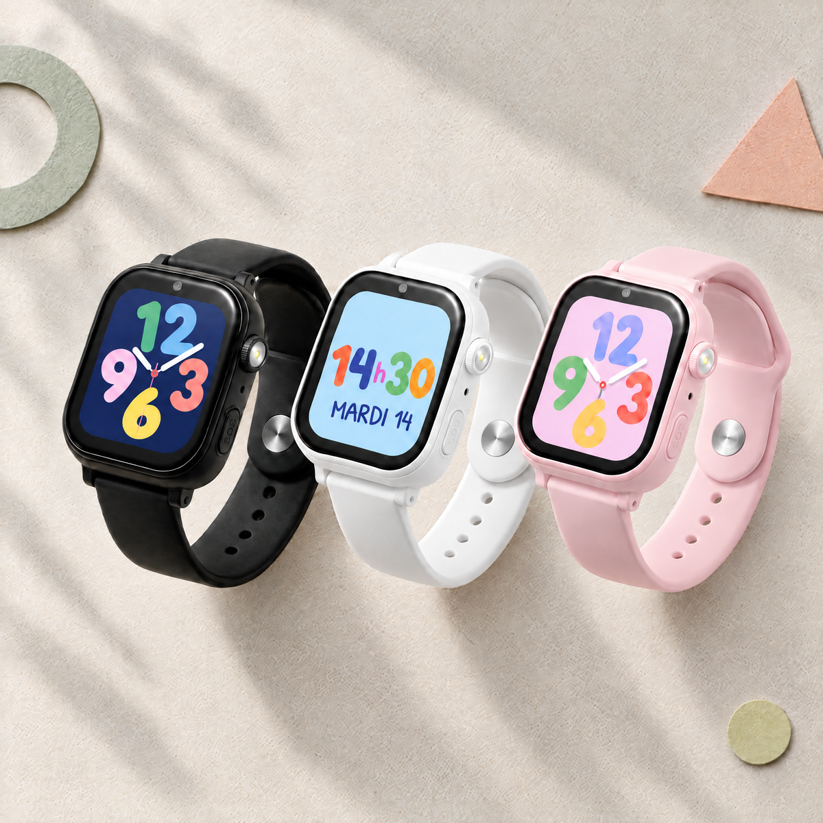 ARKO Kids A1 – Montre GPS 4G Enfant, Appels, Bouton SOS, Mode École